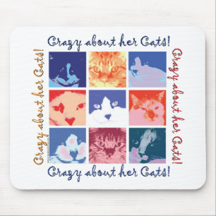 Crazy About Her Cats Mouse Mat