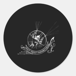 Crazy About Paramotoring Ppg Paramotor Classic Round Sticker