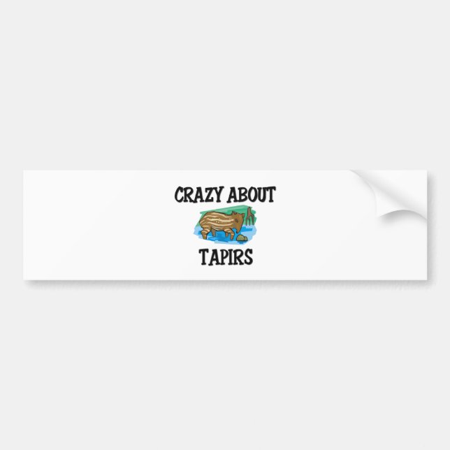Crazy About Tapirs Bumper Sticker (Front)