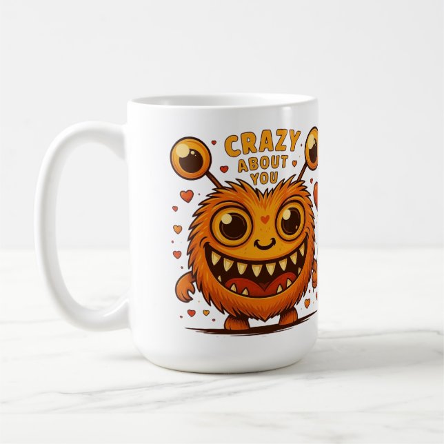 Crazy About You Monster Love Mug (Left)