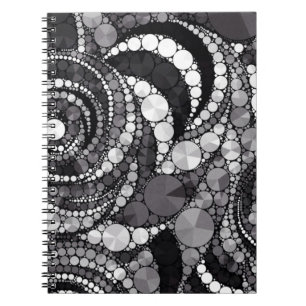 Crazy Abstract BLK & WHT design Notebook
