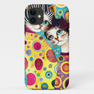 Crazy Abstract Cool Cats iPhone 11 Case