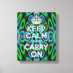 Crazy Abstract Keep Calm Canvas Print