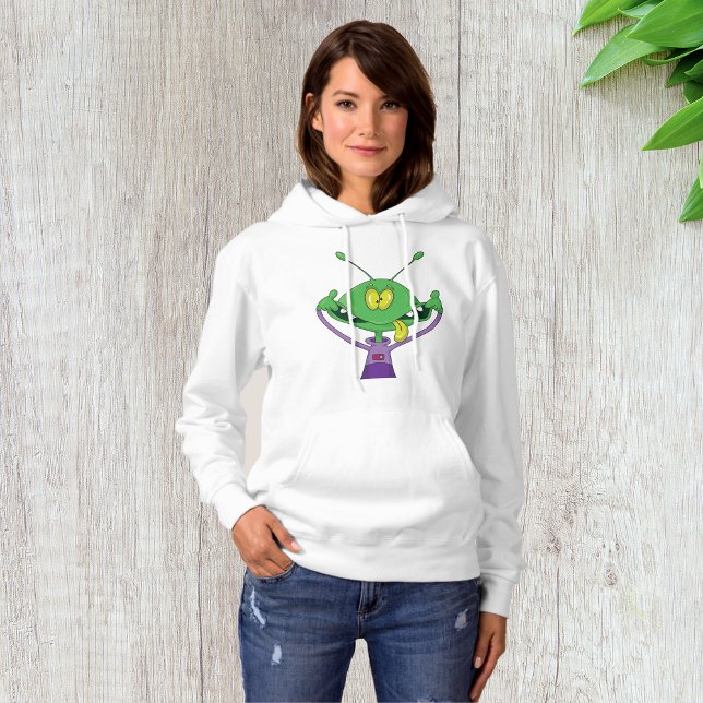 Crazy Alien Womens Hoodie (Creator Uploaded)