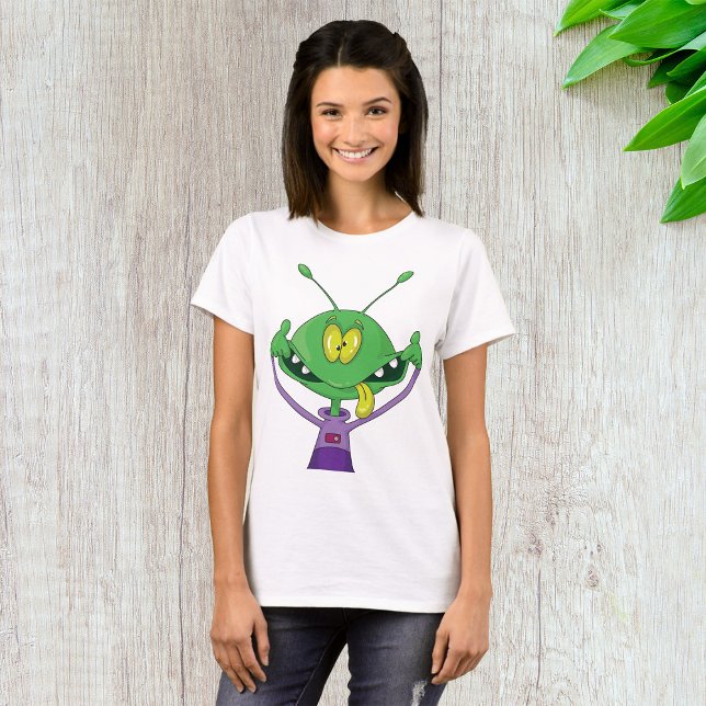 Crazy Alien Womens T-Shirt (Creator Uploaded)