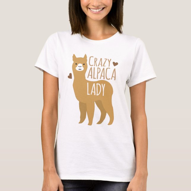 Crazy alpaca lady T-Shirt (Front)