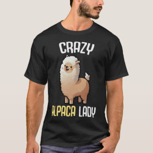 Crazy Alpaca Lady Women s Cute Alpaca Lama Zoo 5 T-Shirt