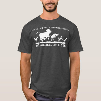 Crazy Animal Lady Funny Farm Girl Premium T-Shirt