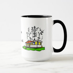 Crazy Antenna Mobile Home Ham Radio Mug  #3