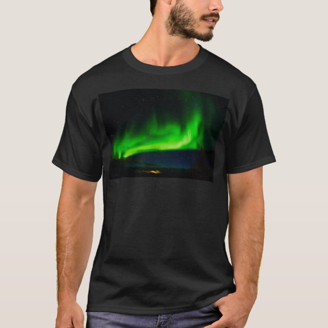 Crazy Aurora Flare, Beautiful Northern lights T-Shirt (Front)