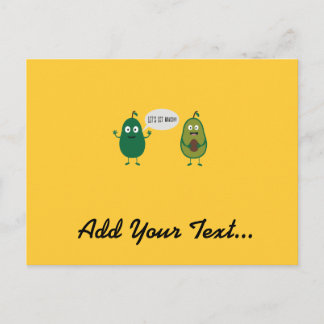 crazy avocado undresses postcard