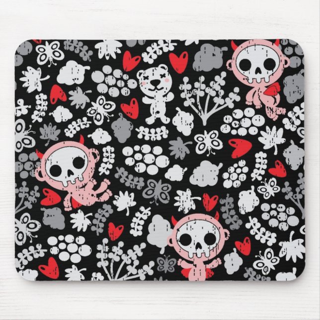 Crazy babies pattern mouse mat (Front)