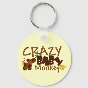 Crazy Baby Monkey Key Ring