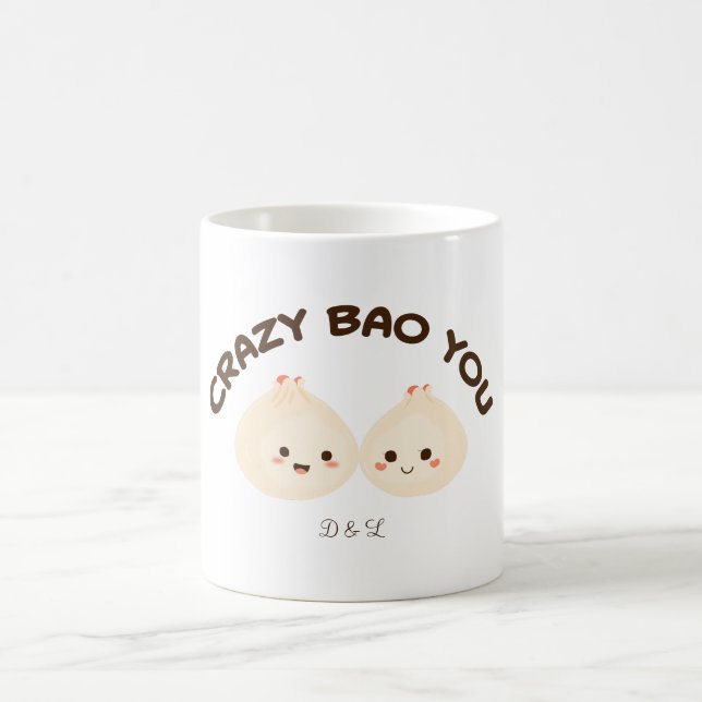 Crazy Bao You Cute Couple T-Shirt Set Coffee Mug (Center)