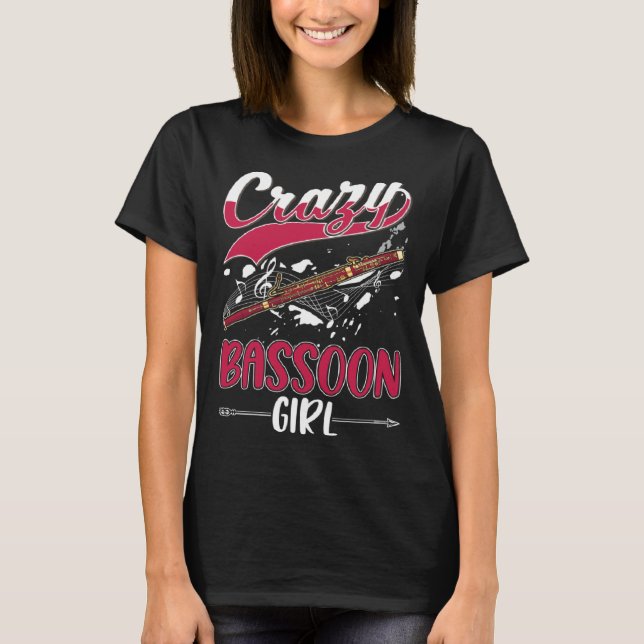 Crazy Bassoon Girl T-Shirt (Front)