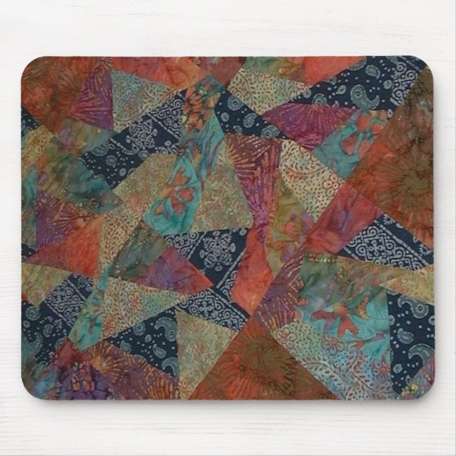 Crazy Batik Quilt Mouse Mat (Front)
