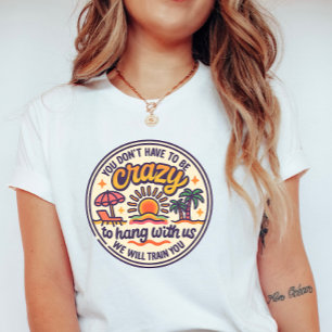 Crazy Beach Squad – Retro Sunset T-Shirt