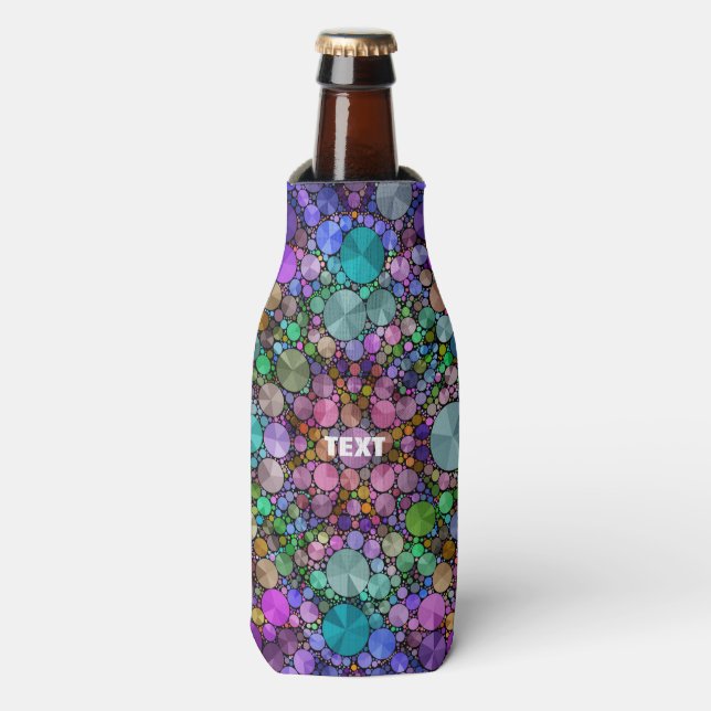 Crazy Beautiful Abstract Zipped Bottle Cooler Wrap (Bottle Front)