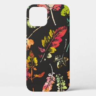 crazy beautiful watercolor pattern of leaves. hand iPhone 12 case