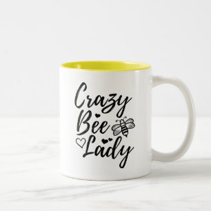 Crazy Bee Lady Two-Tone Coffee Mug