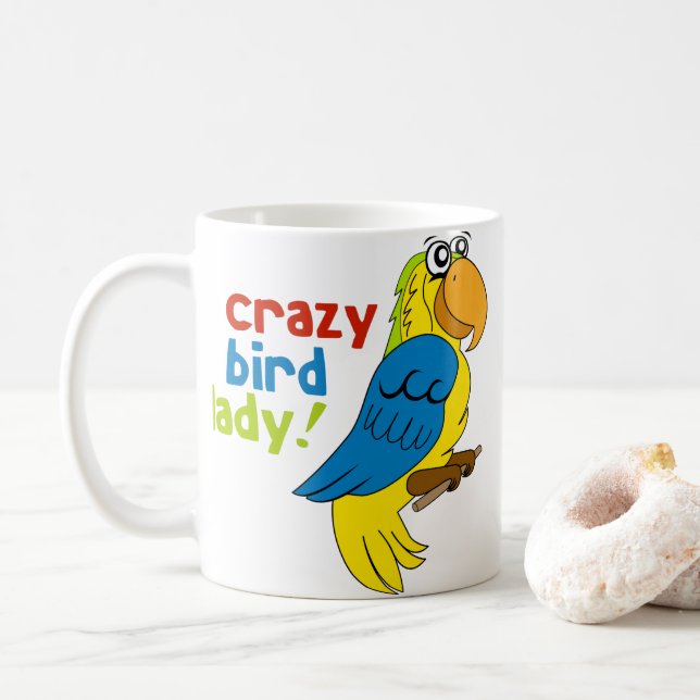 Crazy Bird Lady! Coffee Mug (With Donut)
