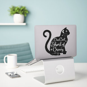 crazy black cat Sticker