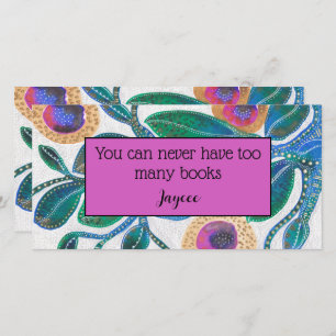 Crazy blue desert plant, abstract, book mark thank you card