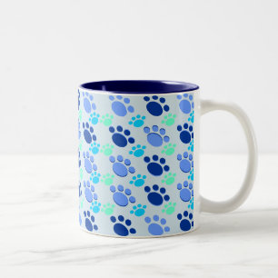 Crazy Blue Paws Mug