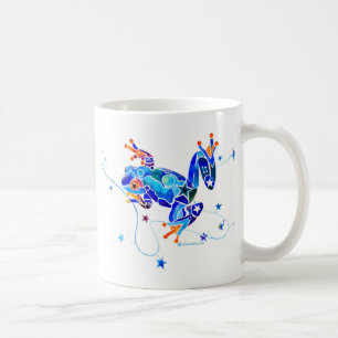 CRAZY BLUE TREE FROGS COFFEE MUG
