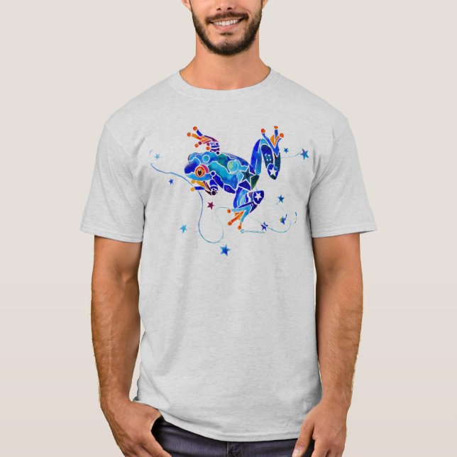 CRAZY BLUE TREE FROGS T-Shirt (Front)