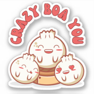Crazy Boa You – Cute Bao Food Pun