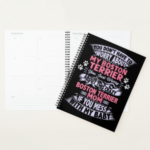 Crazy "Boston Terrier" Mum Planner