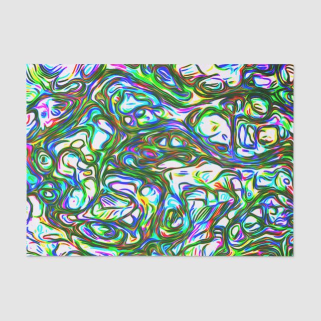 Crazy Brightly Coloured Tissue Paper (Front)