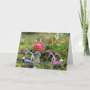 "CRAZY BUNNIES!" Greeting Card