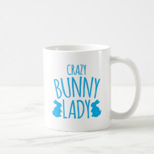 crazy bunny lady coffee mug