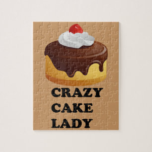 Crazy Cake Lady Jigsaw Puzzle