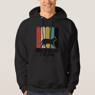 Crazy Calico Cat Lady Vintage Retro Cat Design_1 Hoodie