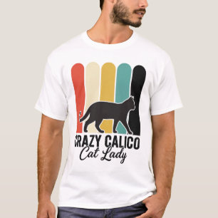 Crazy Calico Cat Lady Vintage Retro Cat Design_1 T-Shirt