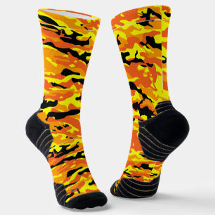 Crazy Camouflage Orange Socks