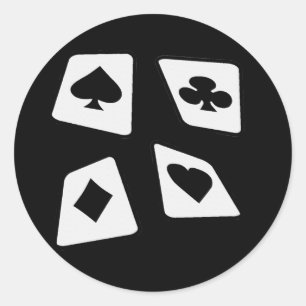 Crazy Cards - B&W Classic Round Sticker