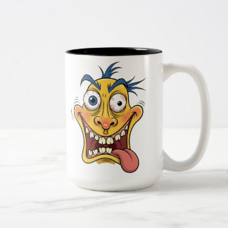 Crazy Cartoon Face Mug – Funny Expression Coffee