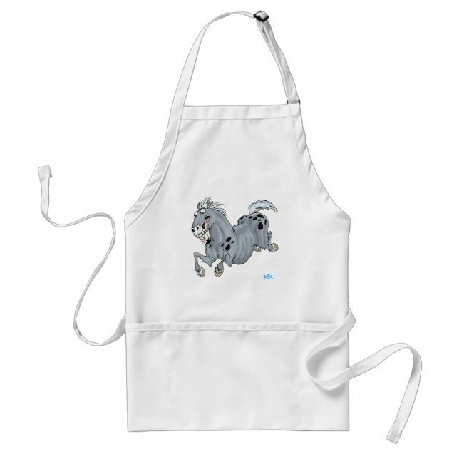 Crazy Cartoon Horse Apron (Front)
