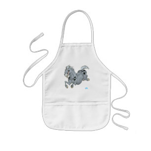 Crazy Cartoon Horse Children Apron