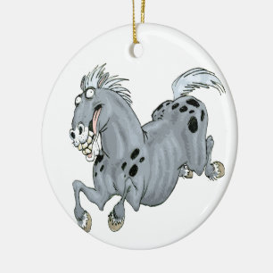 Crazy Cartoon Horse Ornament