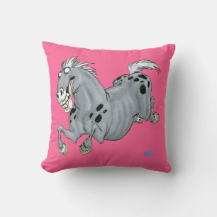 Crazy Cartoon Horse Pillow