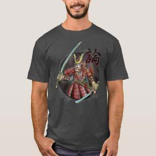 Crazy Cartoon Samurai  T-Shirt
