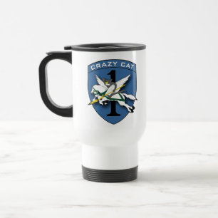 Crazy Cat Aviation 1 Travel Mug
