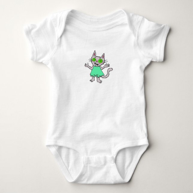 Crazy Cat Baby Top (Front)