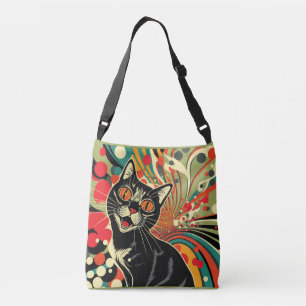 Crazy Cat  Crossbody Bag