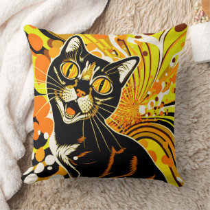 Crazy Cat  Cushion